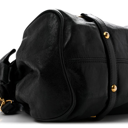 Miu Miu Vitello Lux Bow Tote  Black 9 of 14