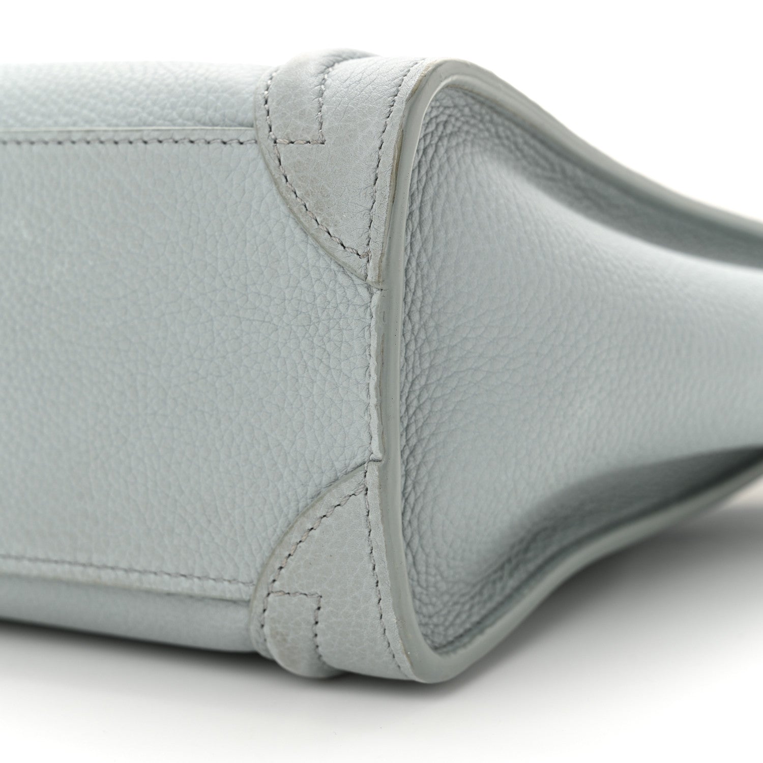 Celine Drummed Calfskin Nano Luggage Almond 10 of 17