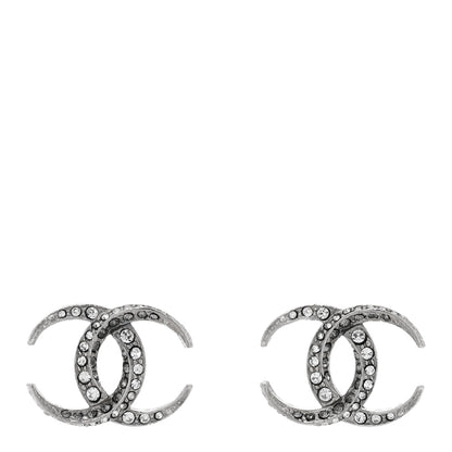 Chanel Crystal CC Earrings Silver 1 of 5