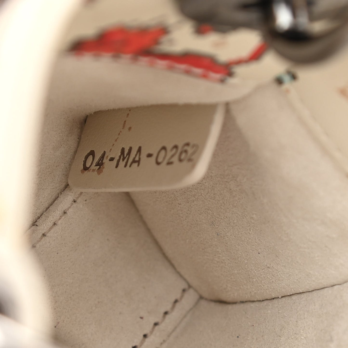 Smooth Calfskin Zodiac Pixel Printed Micro Lady Dior White Multicolor