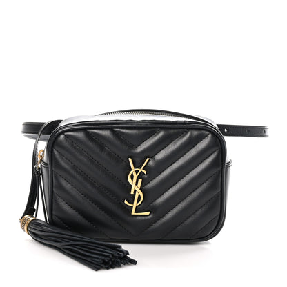 Saint Laurent Calfskin Matelasse Monogram Lou Belt Bag Black 1 of 11