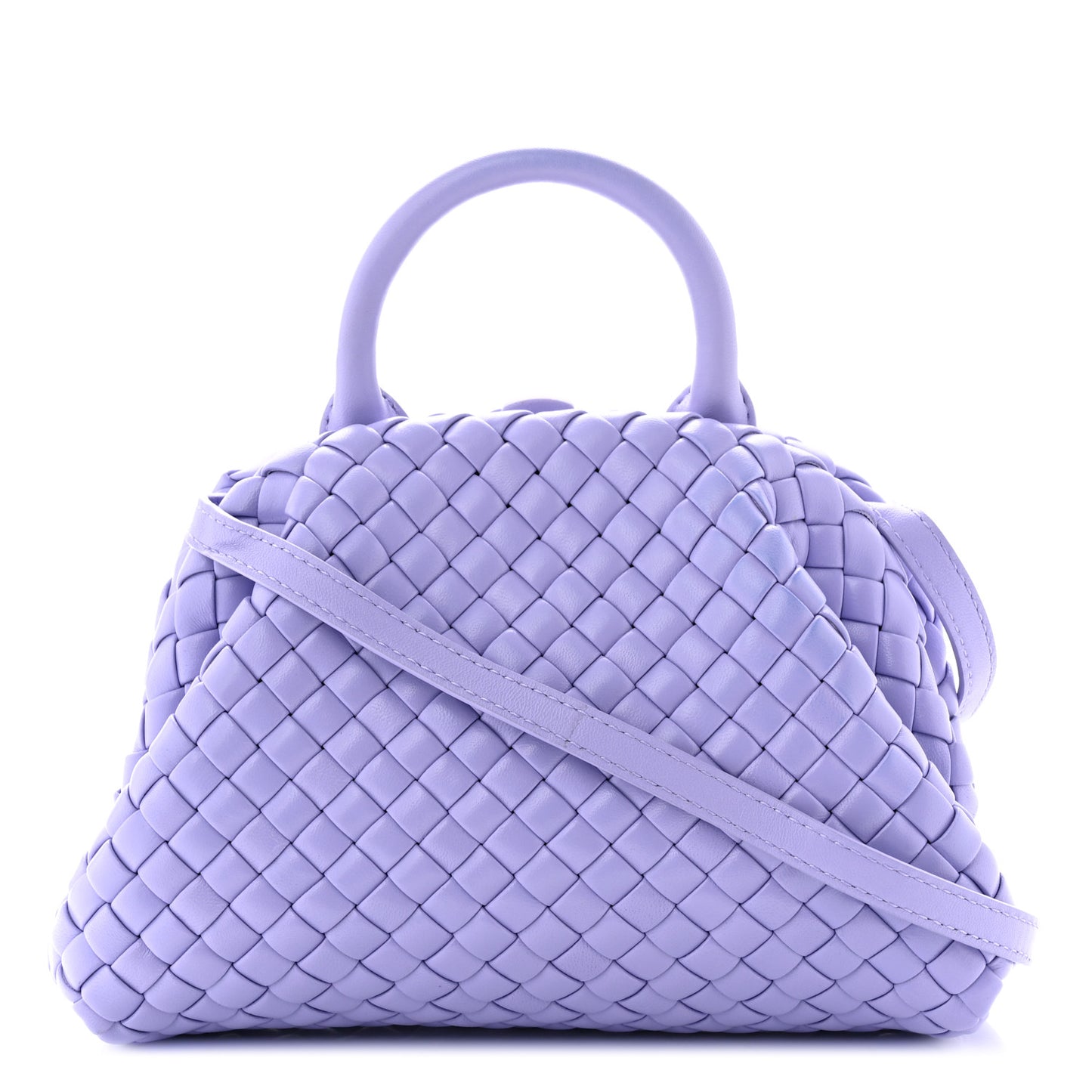 Nappa Intreccio Mini Padded Handle Bag Wisteria