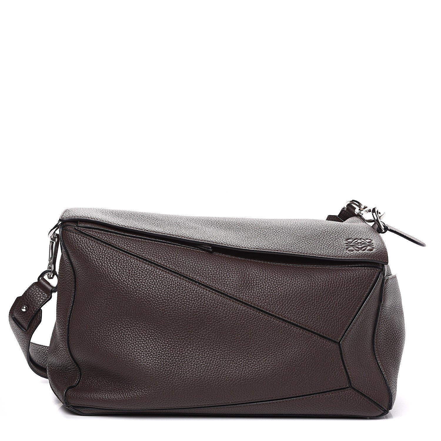 Loewe Calfskin Large Puzzle Bag Dark Brown 1 of 9