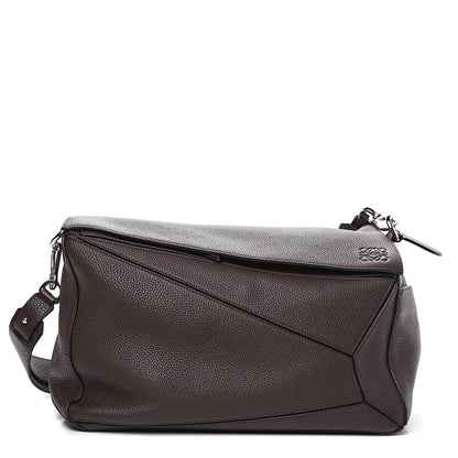 Loewe Calfskin Large Puzzle Bag Dark Brown 1 of 9