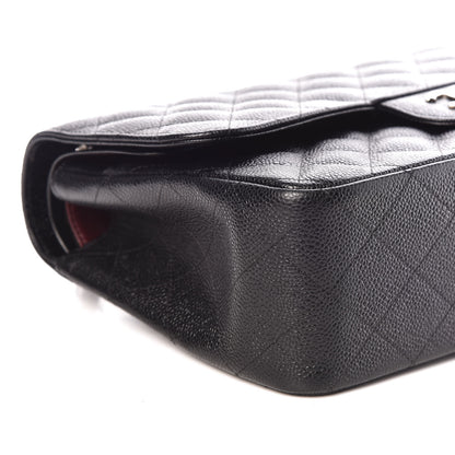 Chanel Caviar Quilted Jumbo Double Flap Black 8 of 10