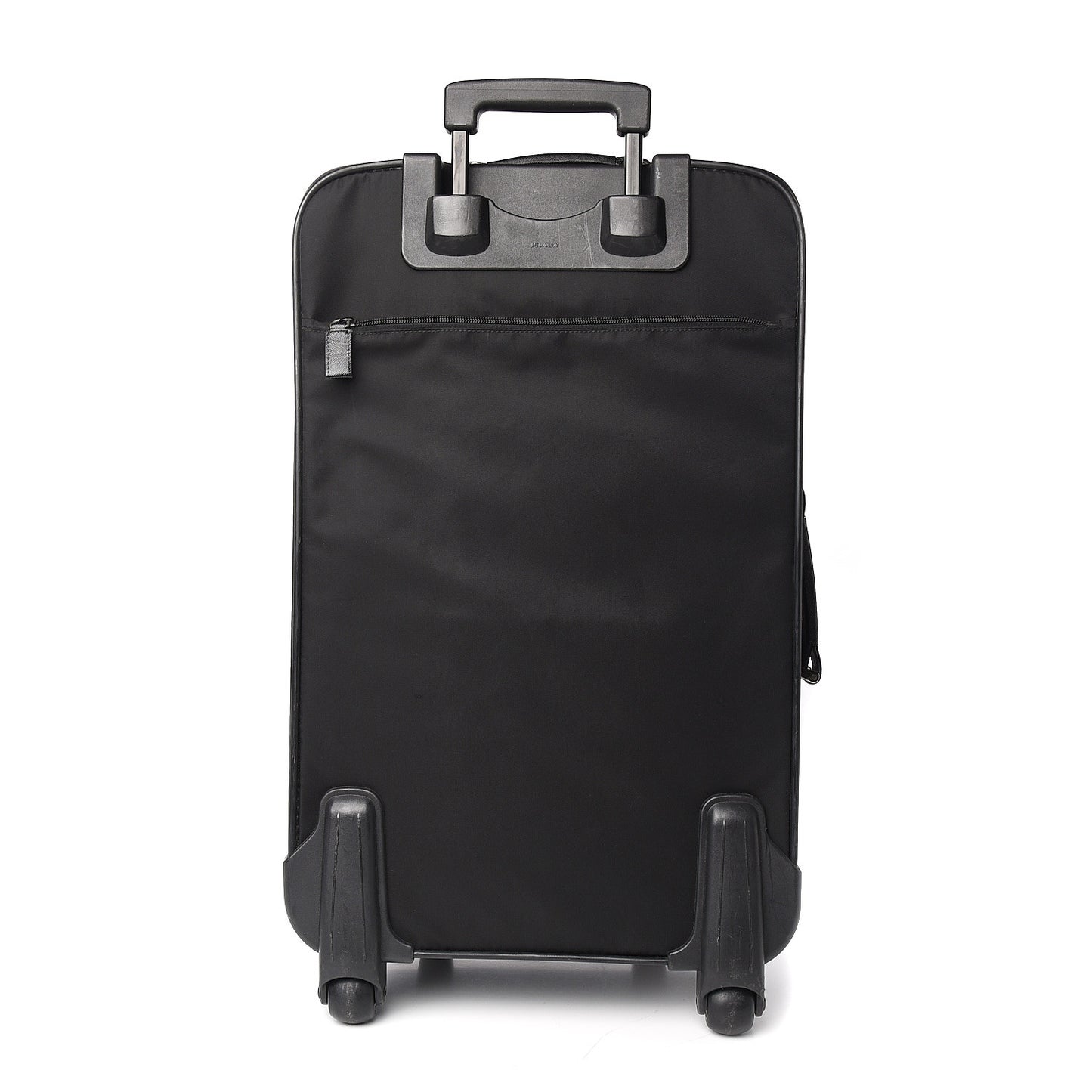 Tessuto Nylon Saffiano Trolley Luggage Black