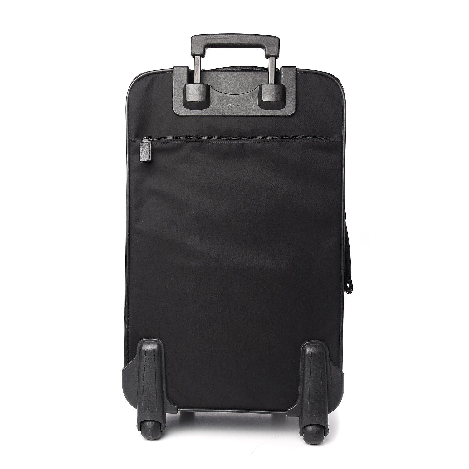 Prada Tessuto Nylon Saffiano Trolley Luggage Black 3 of 10