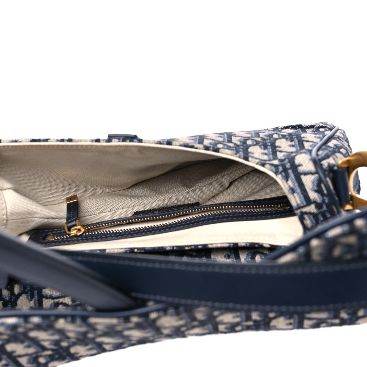 Christian Dior Oblique Saddle Bag Blue 5 of 11