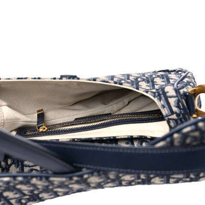 Christian Dior Oblique Saddle Bag Blue 5 of 11