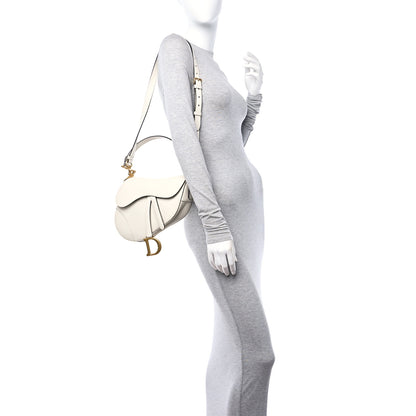 Christian Dior Grained Calfskin Saddle Bag With Strap Latte 2 of 10