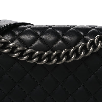 Chanel Lambskin Quilted Medium Boy Flap Black 8 of 10