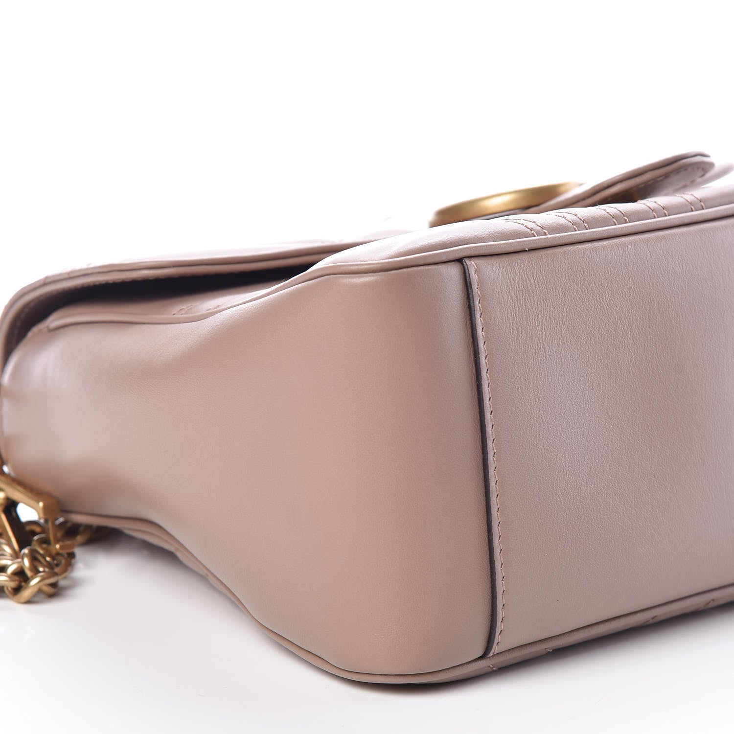 Gucci Calfskin Matelasse Small GG Marmont Top Handle Shoulder Bag Porcelain Rose 9 of 10