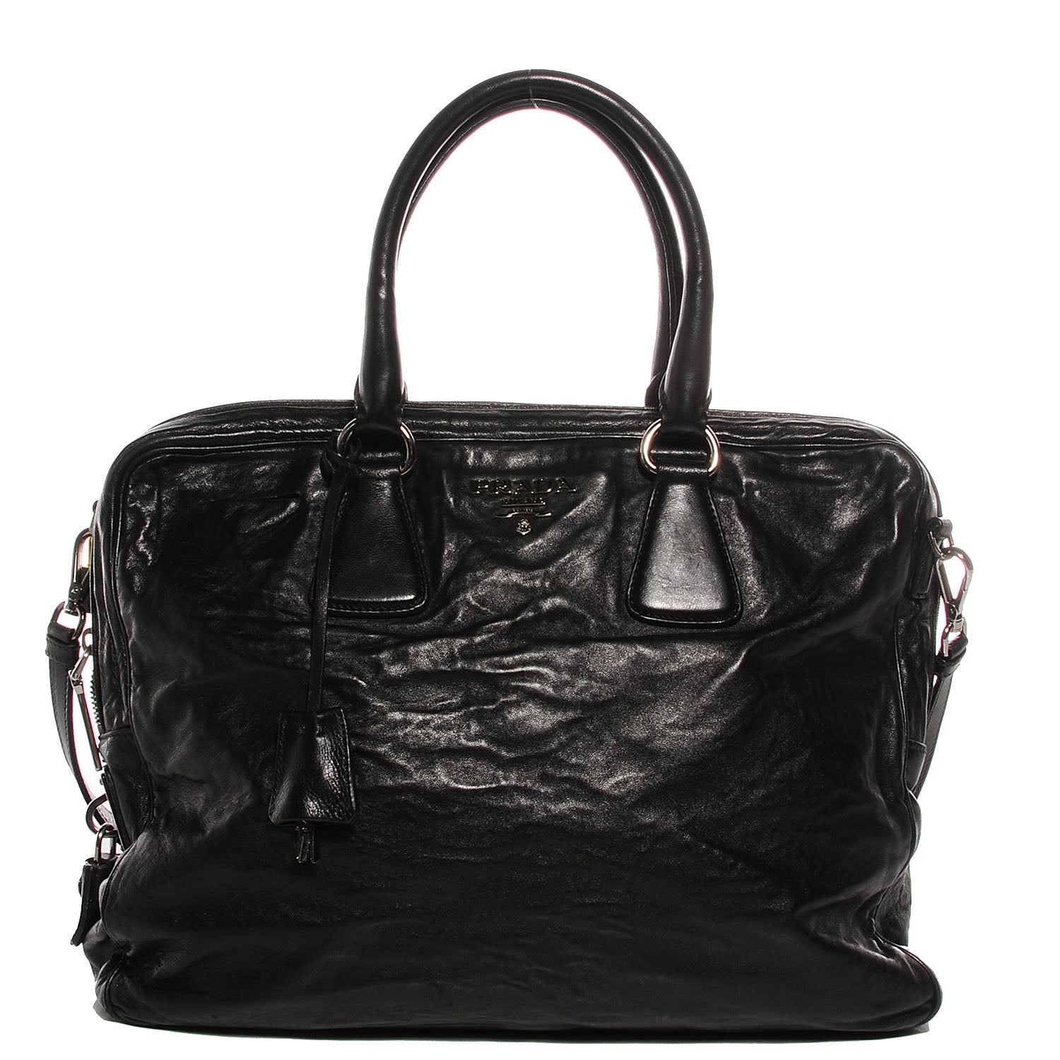 Prada Nappa Antique Satchel Nero Black 1 of 11