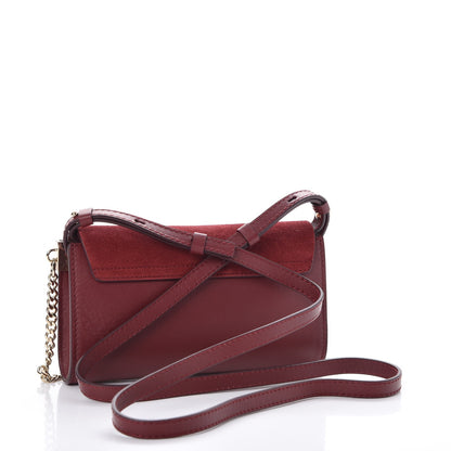 Chloe Suede Calfskin Mini Faye Shoulder Bag Plum Purple 3 of 7