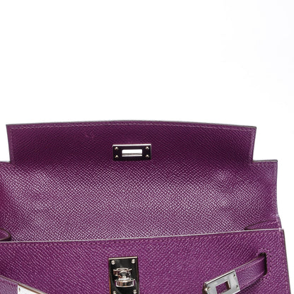 Hermes Epsom Kelly Pochette Clutch Anemone 14 of 20