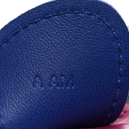 Hermes Milo Lambskin Grigri Rodeo Horse Bag Charm MM Rose Pourpre Malachite Bleu Electrique 3 of 4