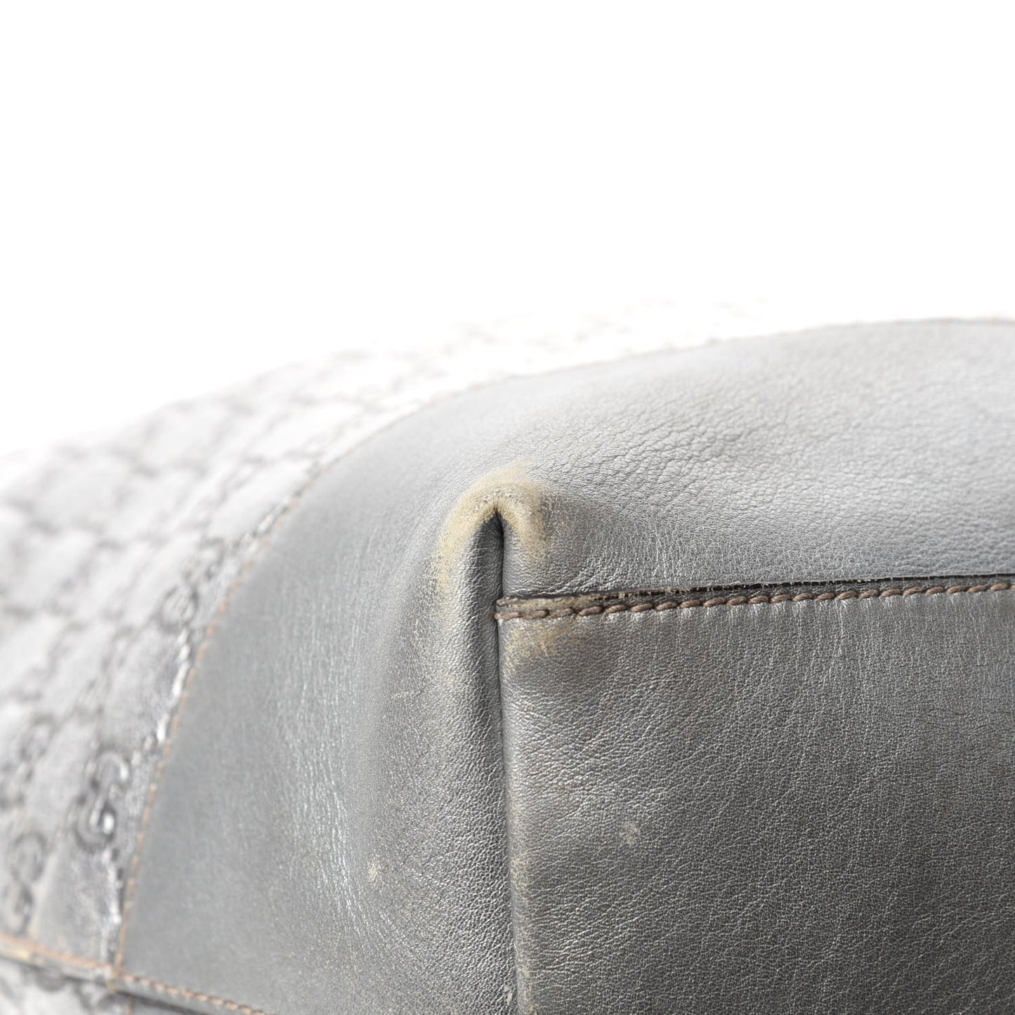Guccissima Large Tote Silver