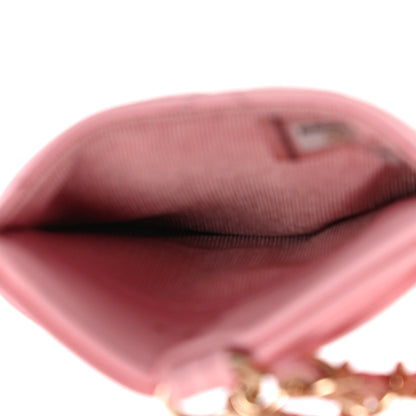 Chanel Lambskin Quilted Chanel Card Holder On Chain Pink 7 of 12