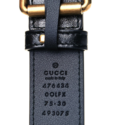 Gucci Azalea Calfskin Matelasse Diagonal Torchon GG Marmont Belt Bag 75 30 Black Romantic Cerise 8 of 11