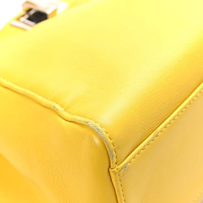 Fendi Nappa Mini Peekaboo Iconic Satchel Limone 11 of 12