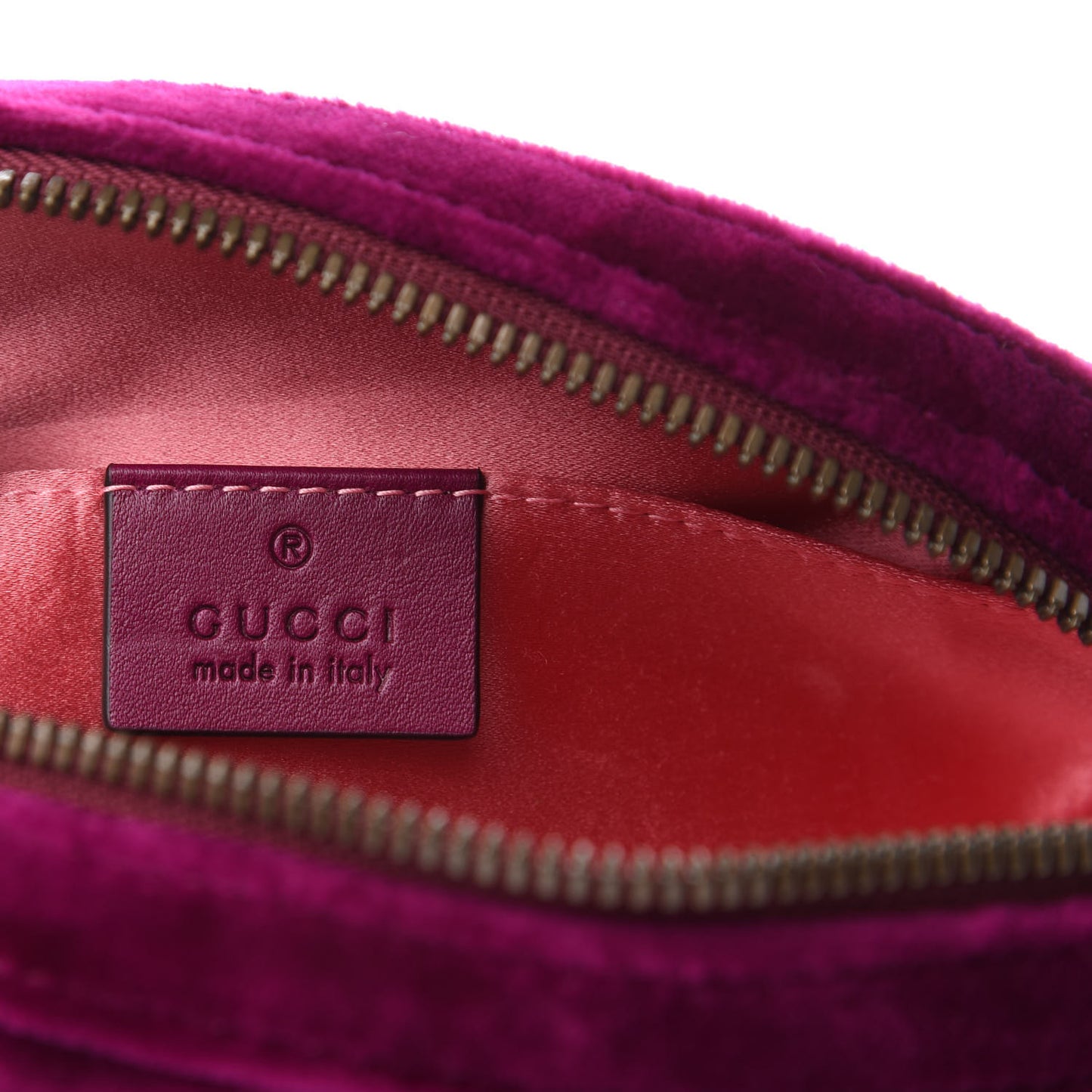 Velvet Matelasse GG Marmont Belt Bag 85 34 Fuchsia Violet Cyclamen