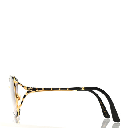 Gucci Metal Square Frame GG0593SK Sunglasses Gold Black 3 of 8