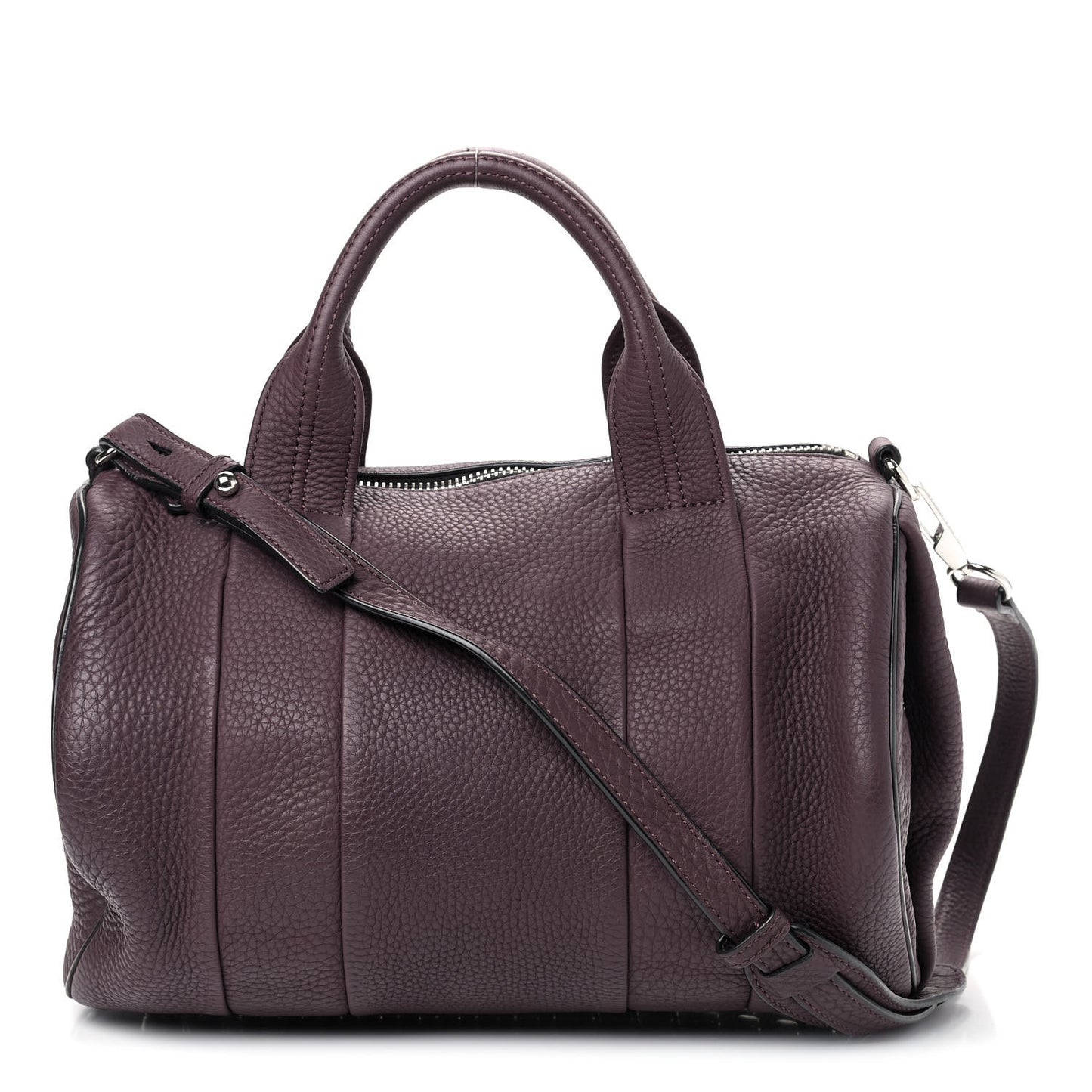 Soft Pebbled Lambskin Rocco Oxblood Nickel Hardware