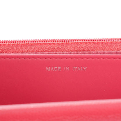 Chanel Caviar Chevron Wallet On Chain WOC Pink 7 of 8