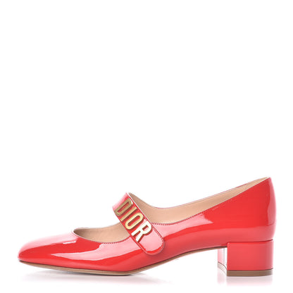 Christian Dior Patent Baby-D Ballet Pumps 37.5 Red 1 of 9