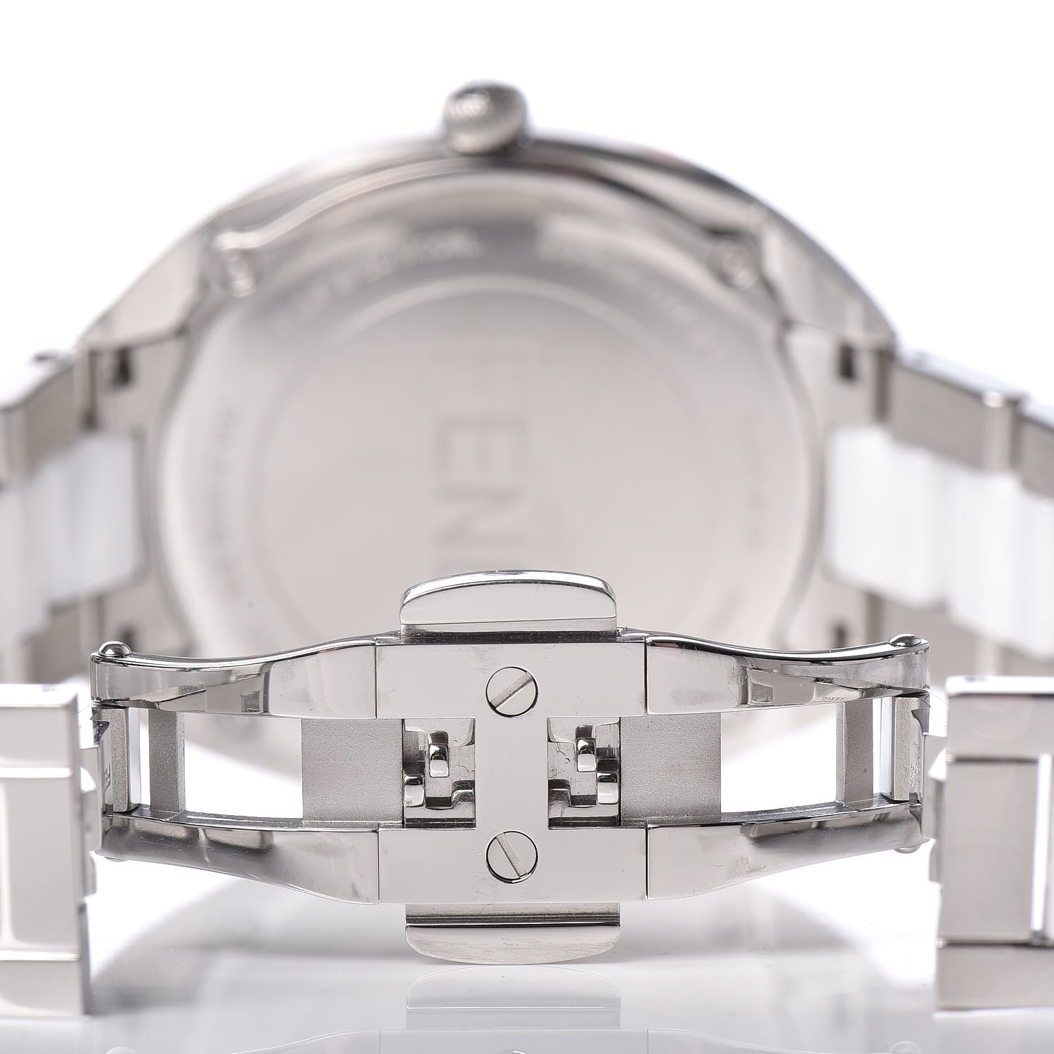 Fendi Stainless Steel Ceramic Diamond 34mm Momento Bugs Quartz Watch Orange 6 of 9