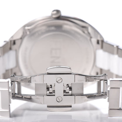 Fendi Stainless Steel Ceramic Diamond 34mm Momento Bugs Quartz Watch Orange 6 of 9