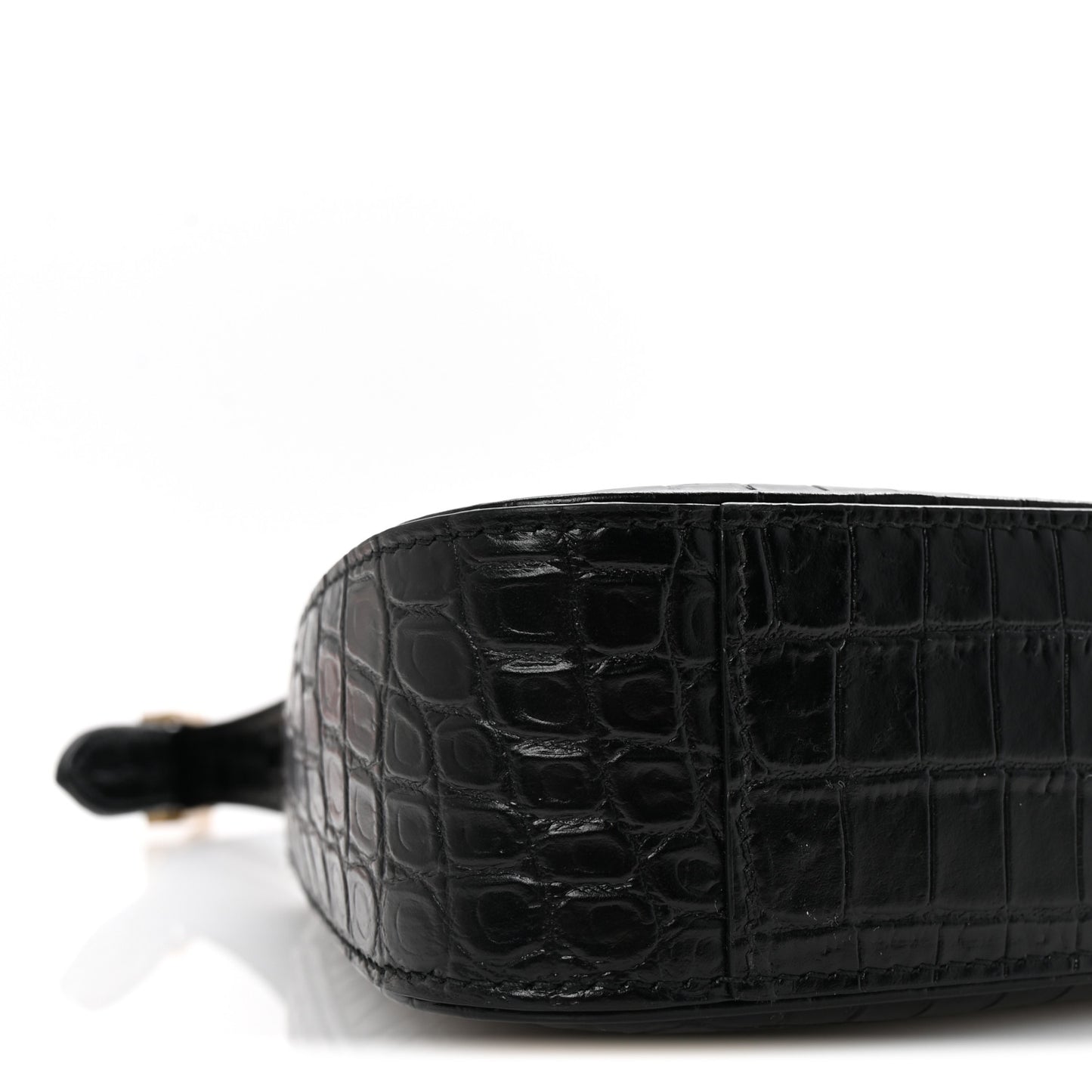 Calfskin Crocodile Embossed Le 5 A 7 Hobo Black
