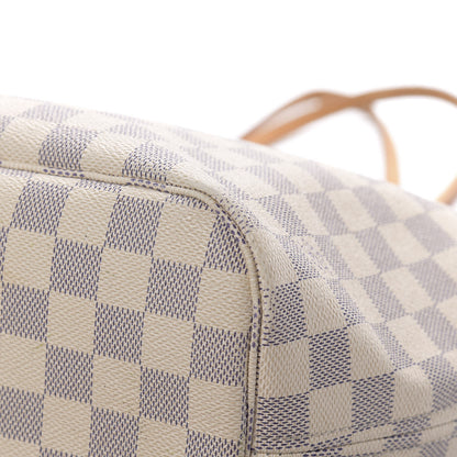 Louis Vuitton Damier Azur Neo Neverfull MM Rose Ballerine 12 of 24