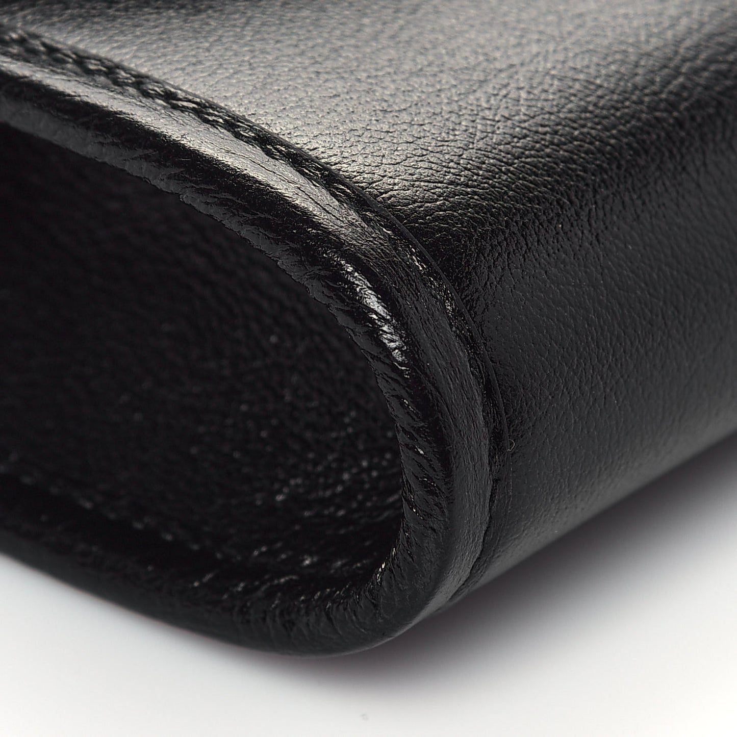 Textured Calfskin Web Mini Rajah Slim Flap Shoulder Bag Black