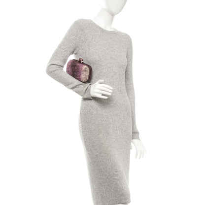 Bottega Veneta Nappa Stitched Knot Clutch Orchid 6 of 6