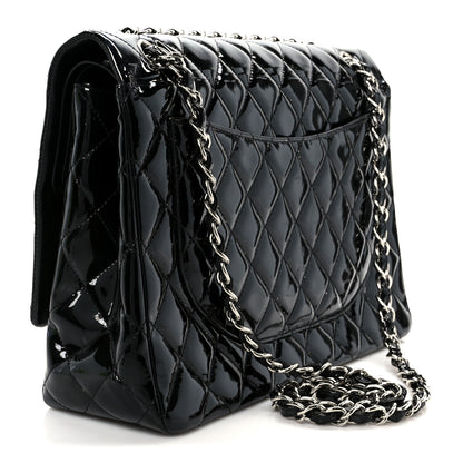 Chanel Patent Quilted Maxi Double Flap Black 3 of 11