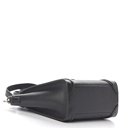Celine Drummed Calfskin Nano Luggage Black 4 of 11