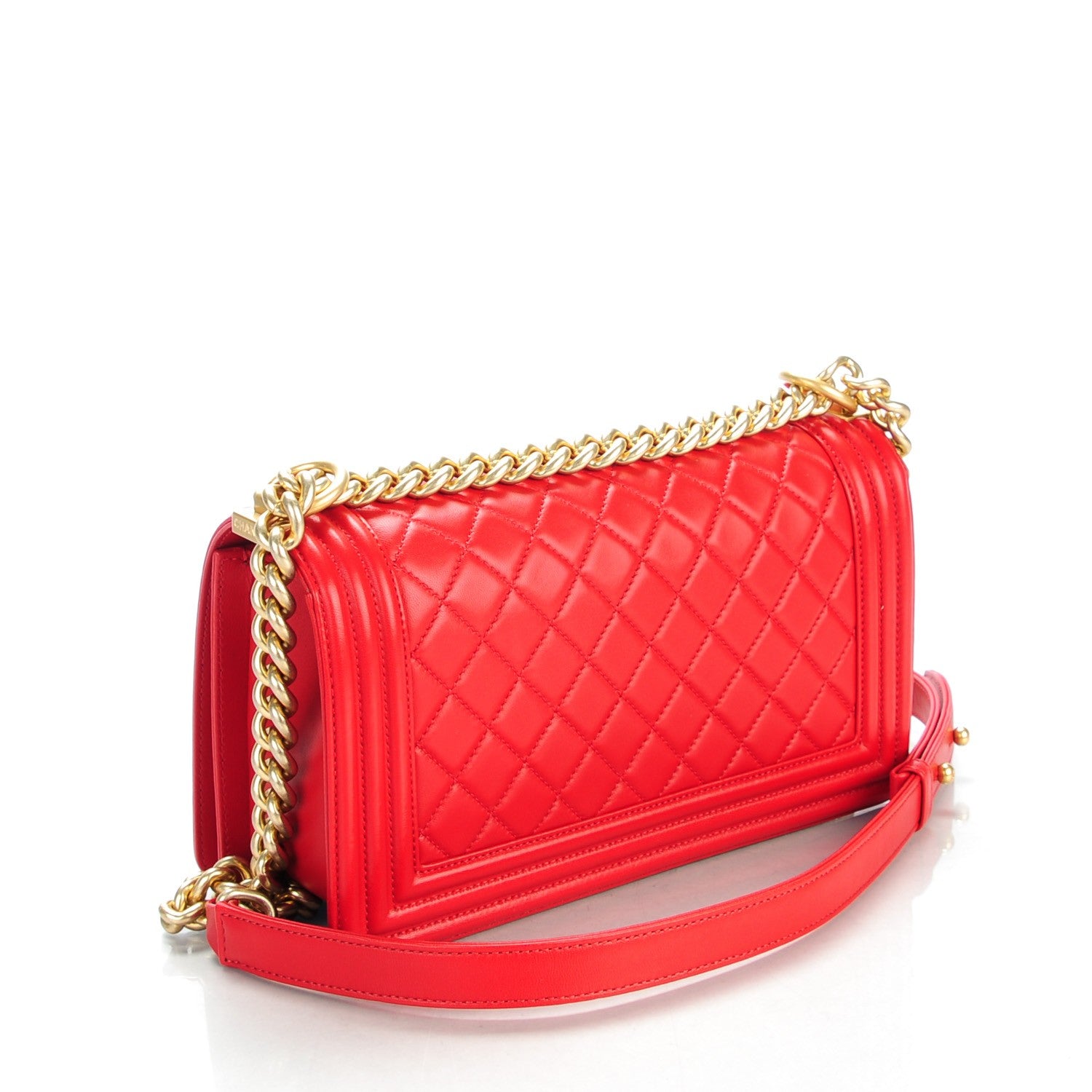 Chanel Lambskin Quilted Medium Boy Flap Red 5 of 10