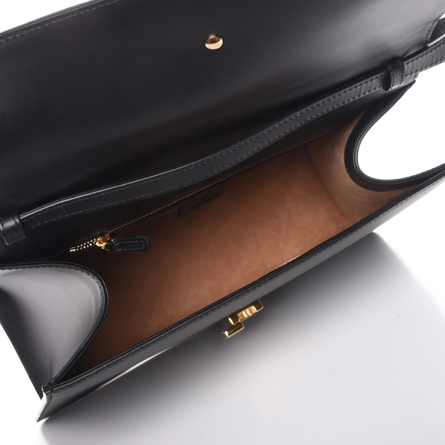 Gucci Calfskin Medium Sylvie Top Handle Bag Black 6 of 8