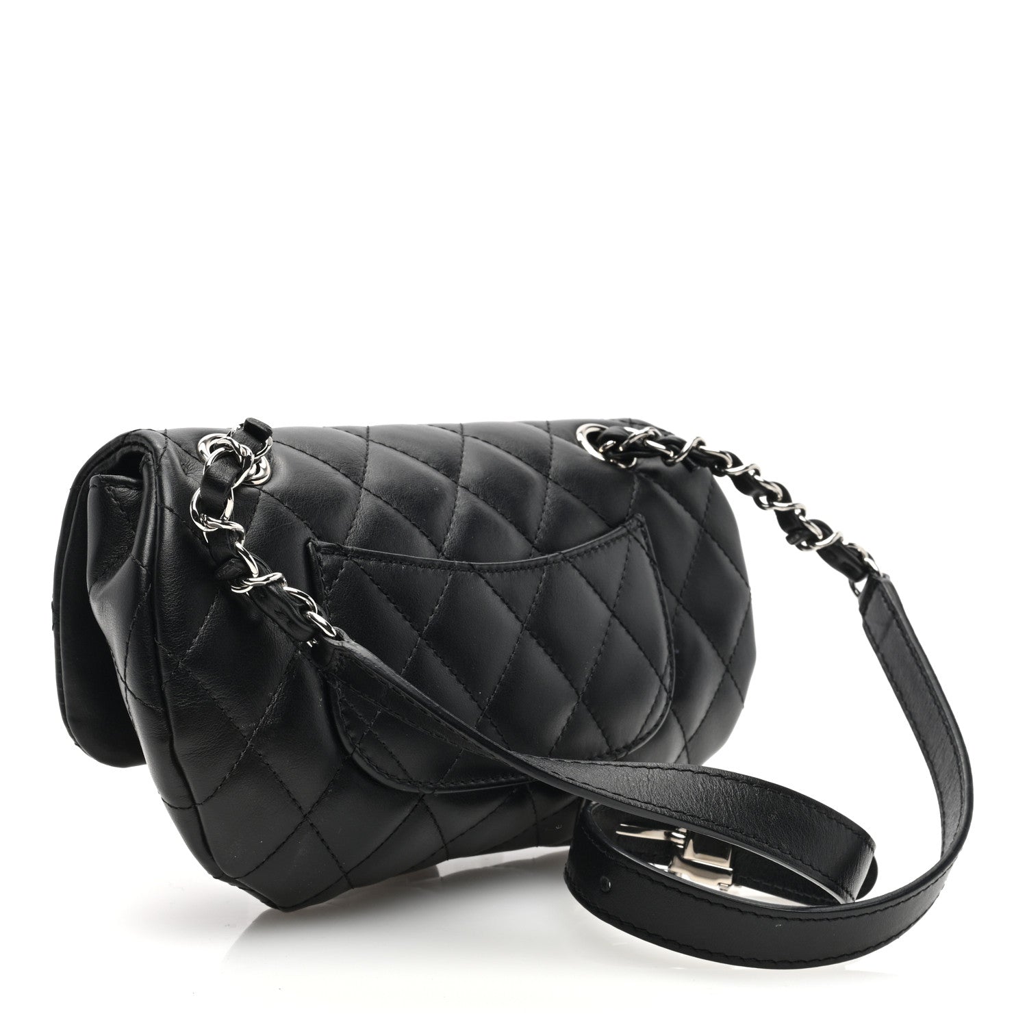 Chanel Calfskin Quilted CC Uniform Flap Belt Bag Black 3 of 10