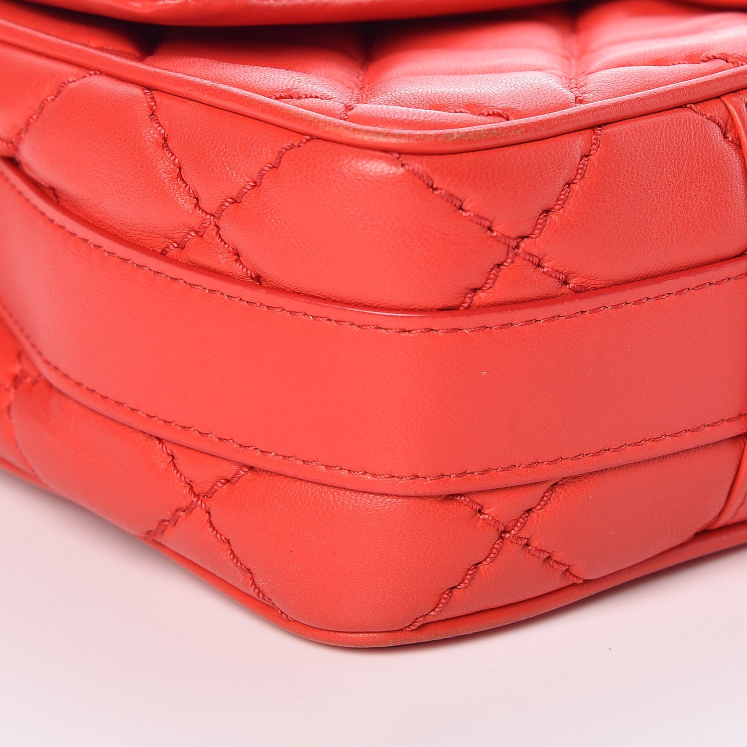 Chanel Lambskin Quilted Easy Carry Jumbo Flap Red 9 of 15