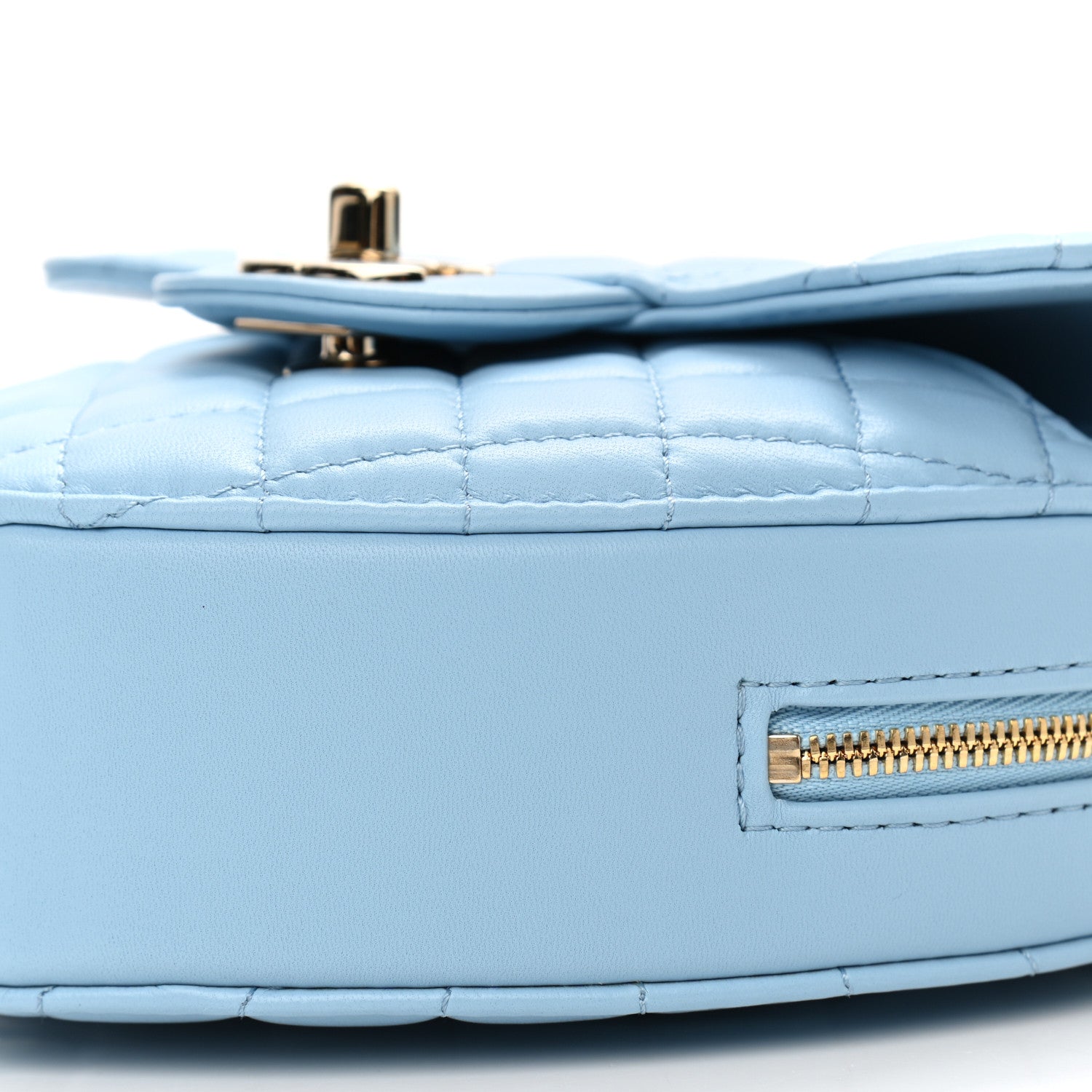Chanel Lambskin Quilted CC In Love Heart Bag Light Blue 10 of 11