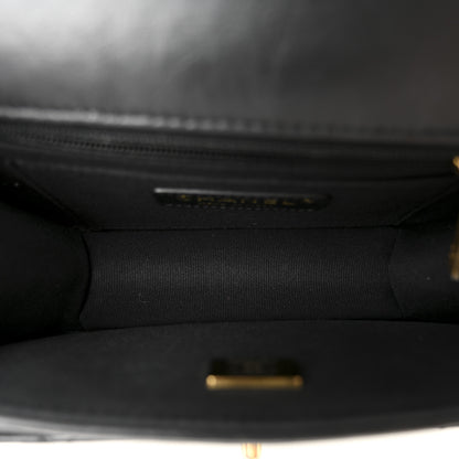Chanel Aged Calfskin Quilted Double You Mini Flap Black 5 of 10