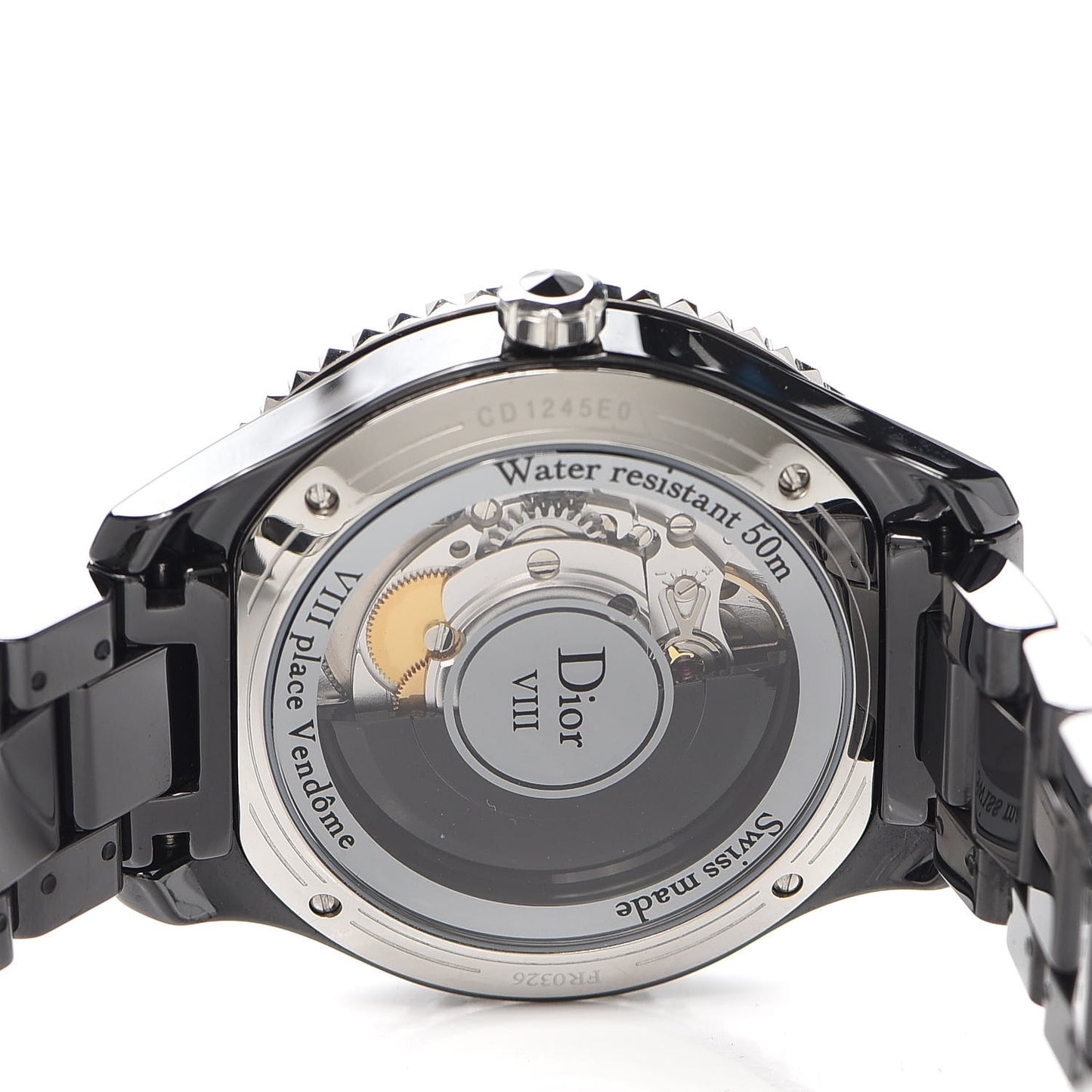 Stainless Steel Ceramic 38mm Dior VIII Automatic Watch Black