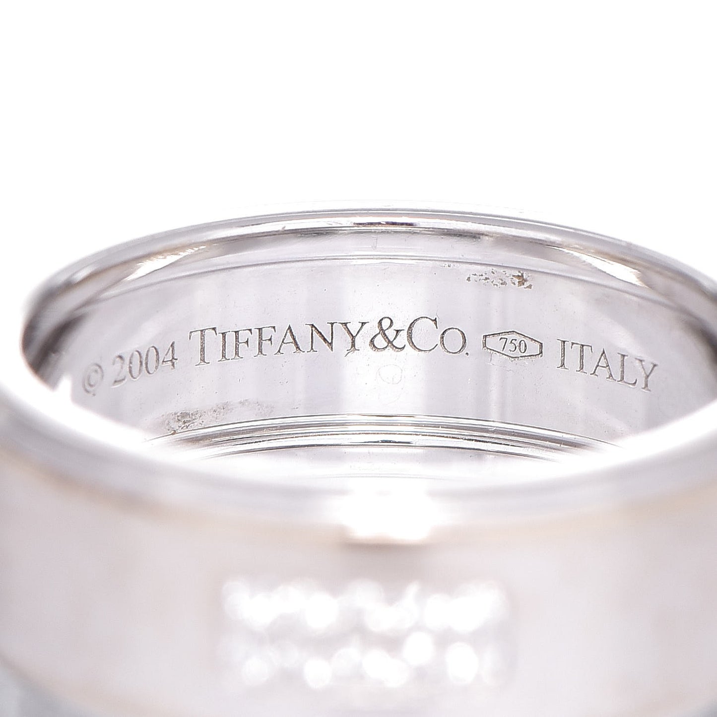 18K White Gold Diamond Century Men's Wedding Band Ring 62 10