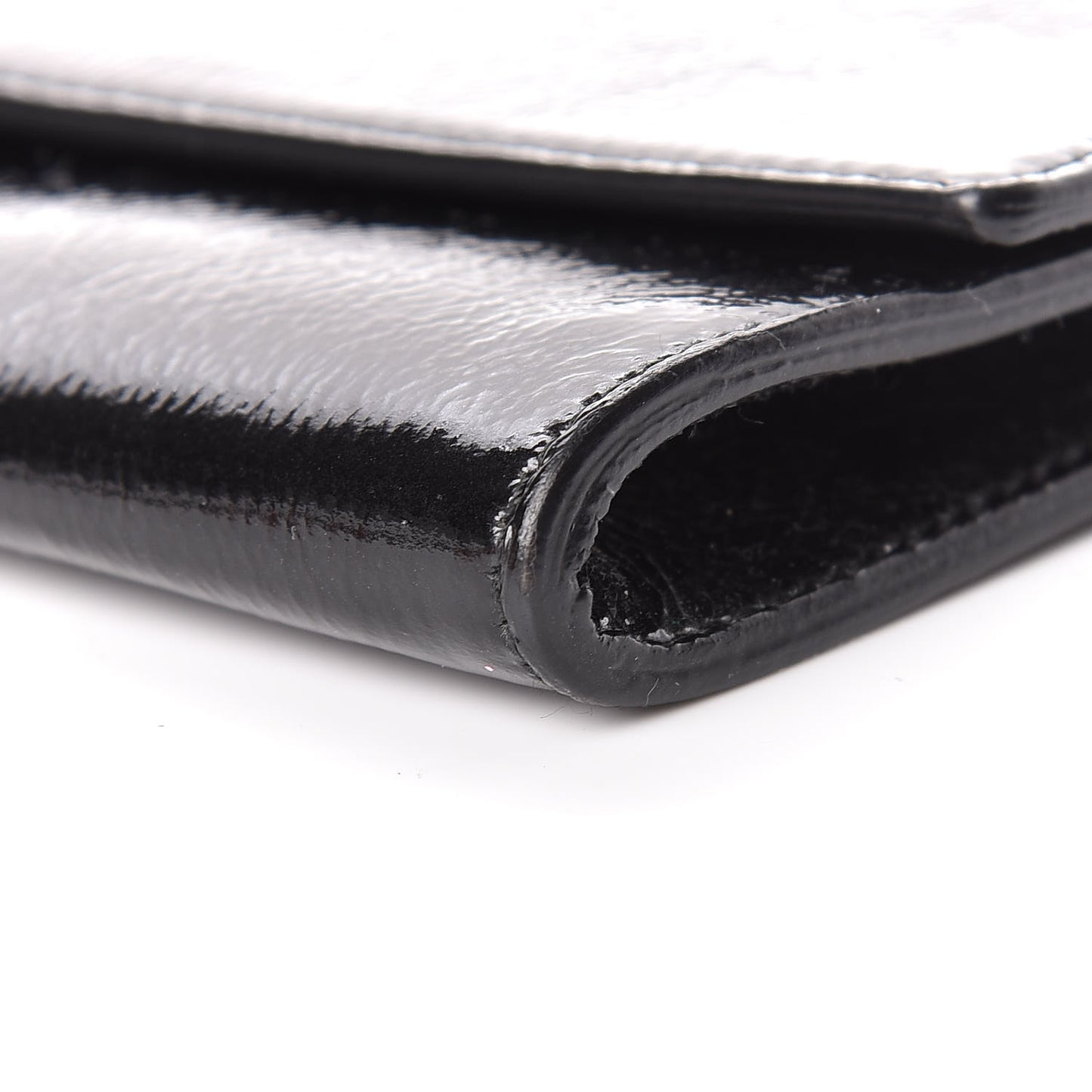 Textured Patent Monogram Small Belle De Jour Clutch Black