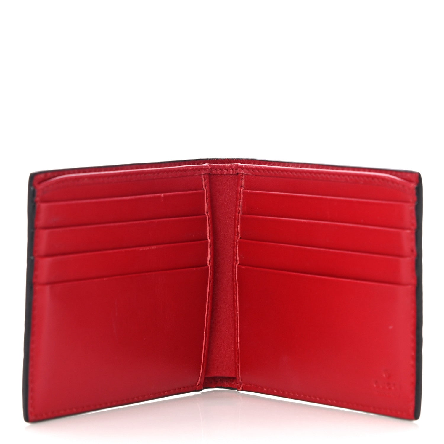 Gucci Guccissima Bi-Fold Wallet Red 5 of 10