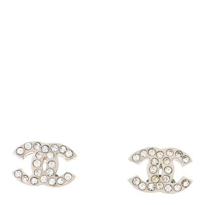 Chanel Crystal Mini CC Earrings Silver 1 of 4
