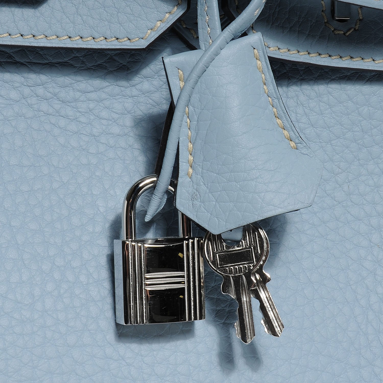 Hermes Taurillon Clemence Birkin 30 Bleu Lin 6 of 10