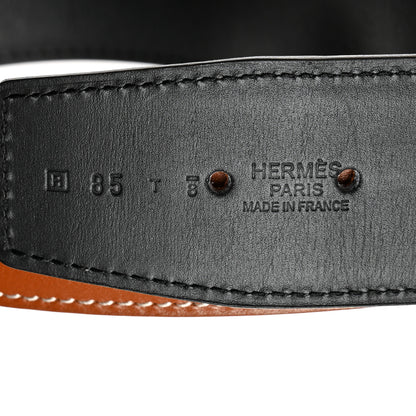 Hermes Box Swift 32mm Idem Belt 85 34 Black Gold 6 of 7